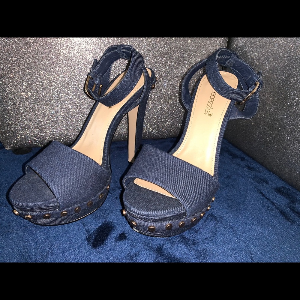 Denim High Heels